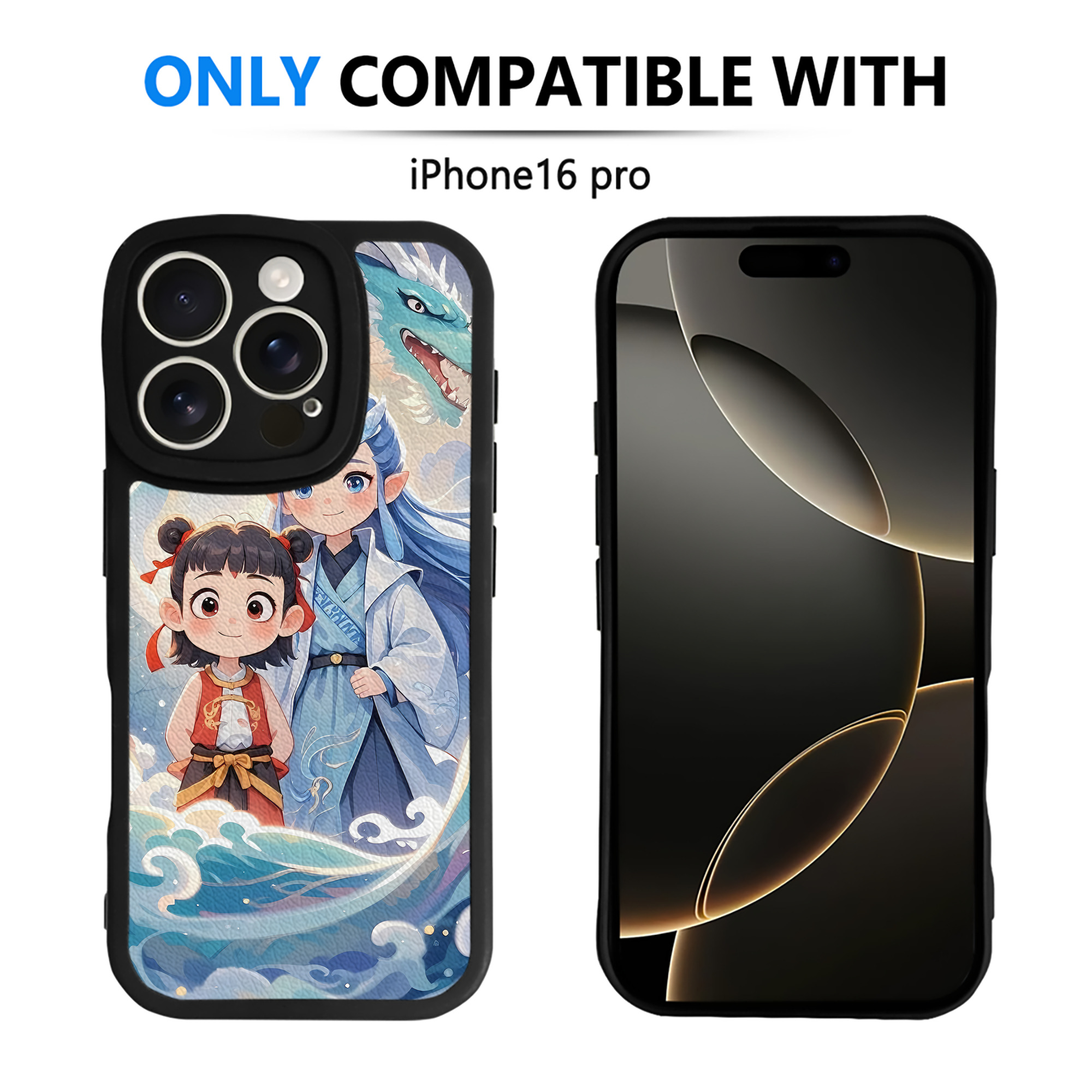 （画像用） Ne Zha 2 ナタ 魔童の大暴れ 【iPhone 16シリーズ対応】シリコンスマホケース（レザー調） 材質：シリコン